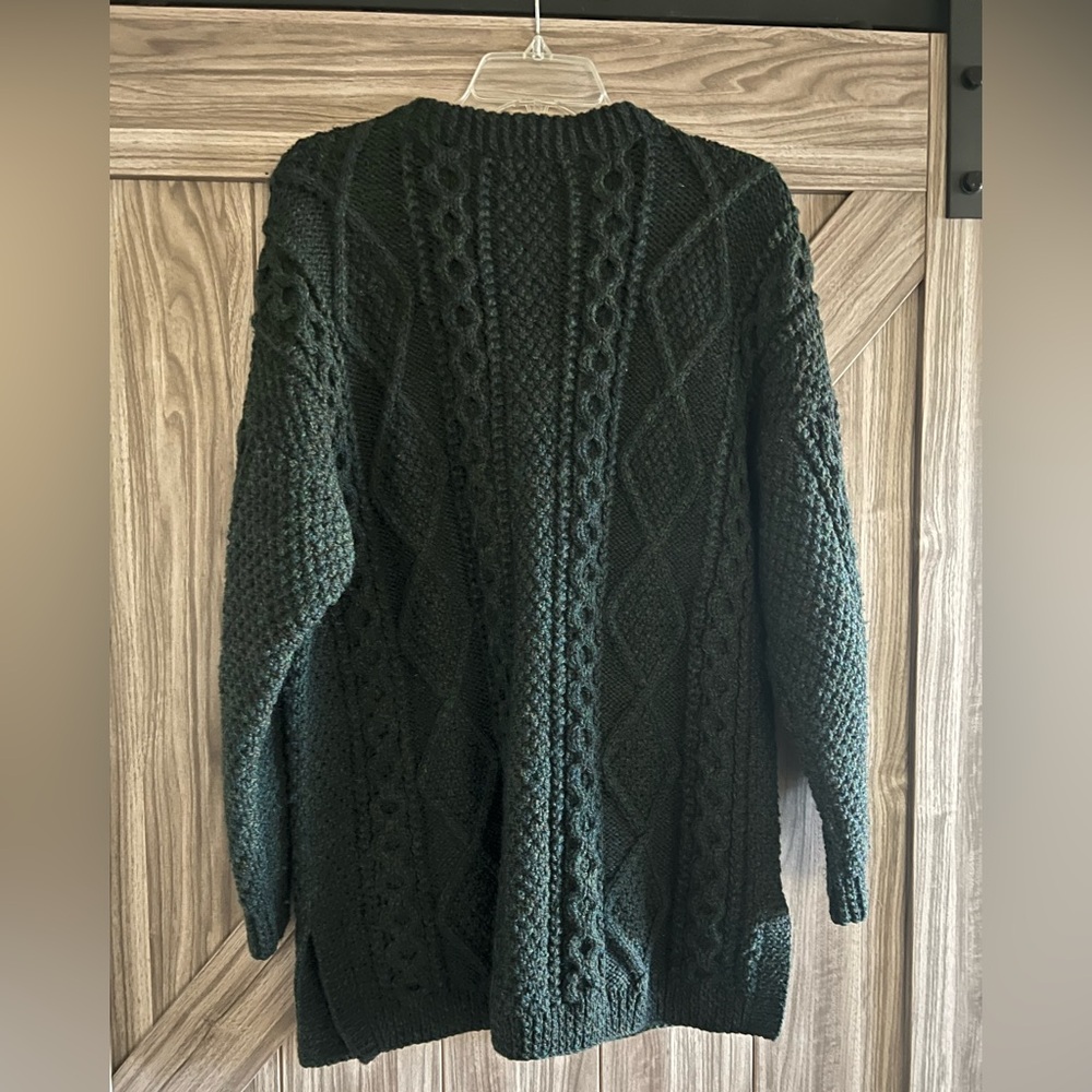 Vintage Irish 100% Wool Hand Knit Sweater - Picture 3 of 6